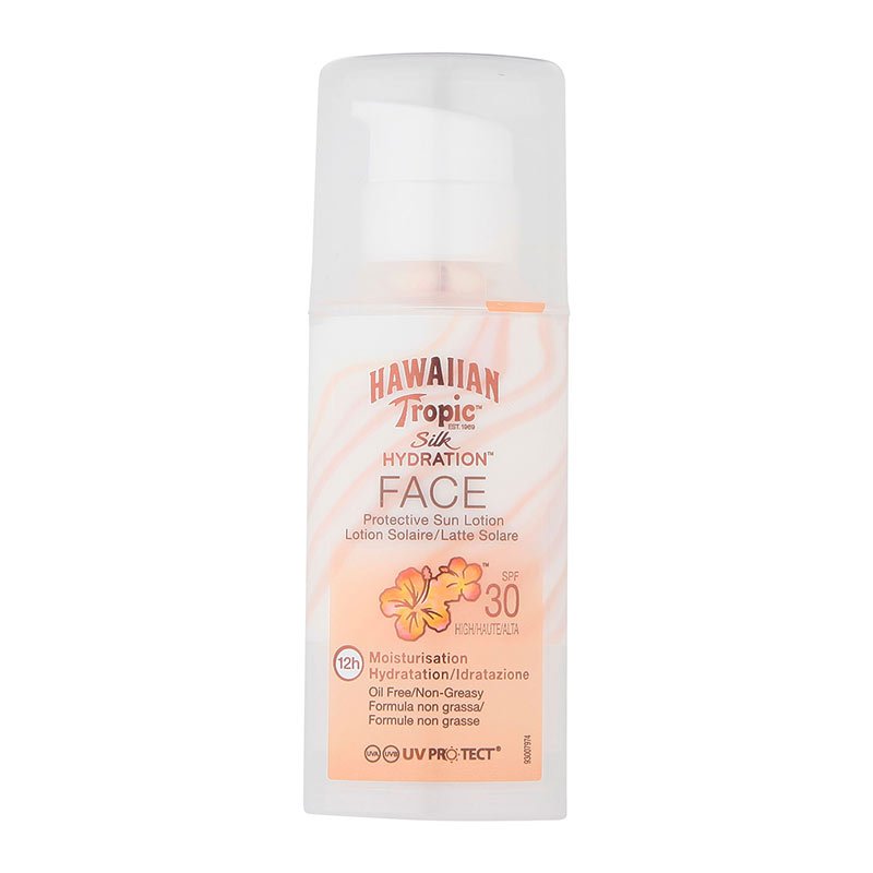 Hawaiian Tropic Silk Hydration Face Lotion SPF 30 | Oil-Free Daily Moisturizer with Sun Protection | Perfect for Beach, Pool & Outdoor Activities