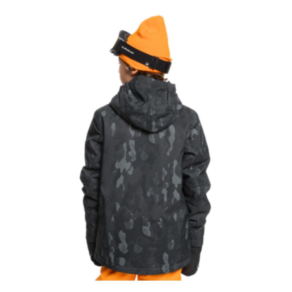 Quiksilver Mission Print Boys Ski Jacket - Waterproof Winter Snow Jacket for Kids - Warm & Durable for Skiing, Snowboarding & Outdoor Adventures