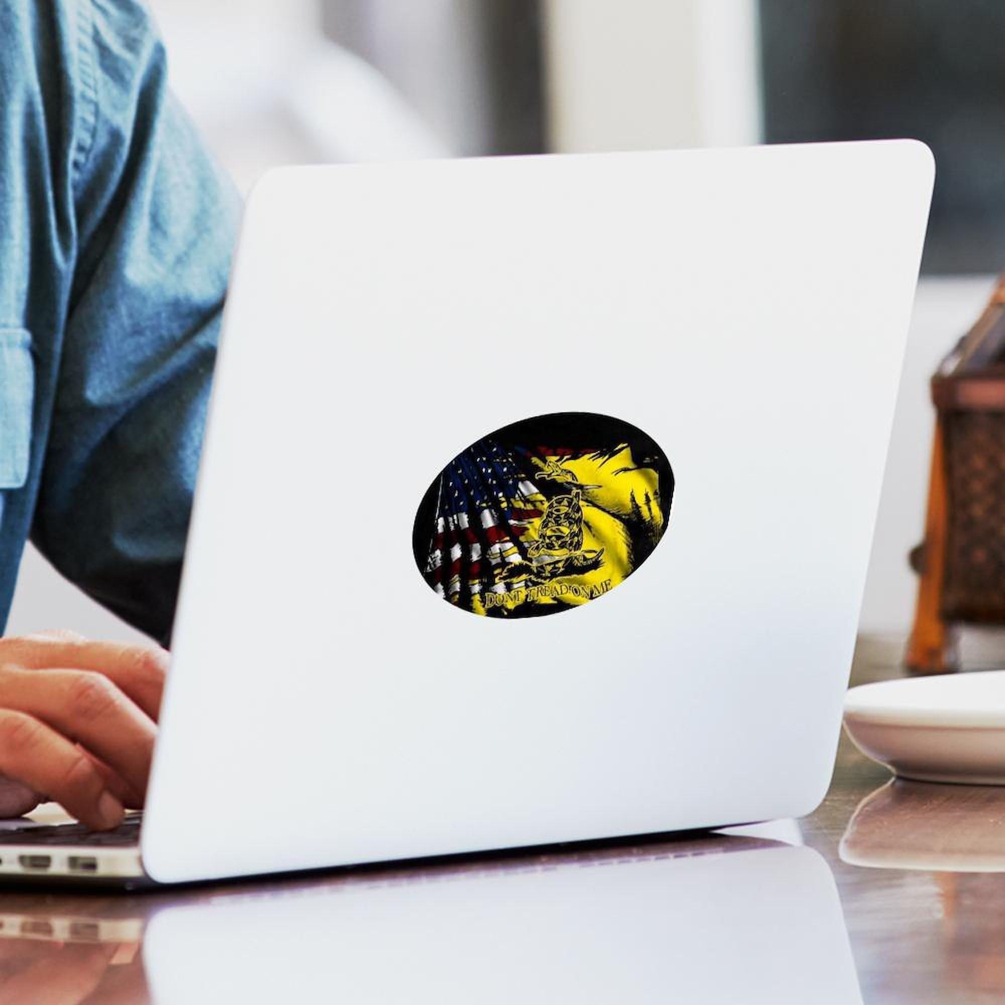 Gadsden Kitchen Towel & Car Bumper Sticker - Home & Auto Decor