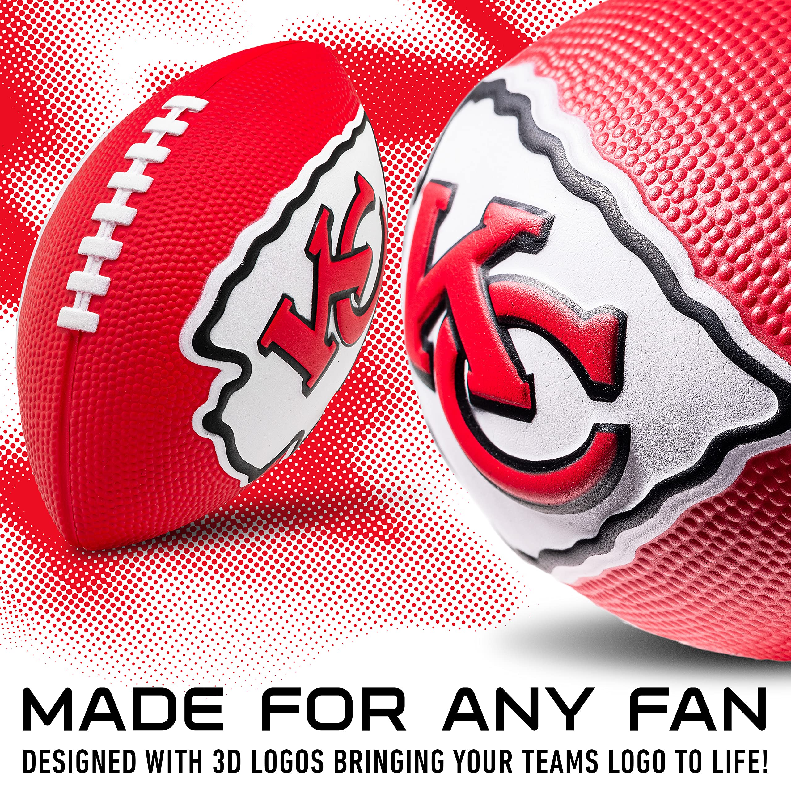 Franklin Sports Youth NFL Football Set with Air Pump - Soft Foam 8.5