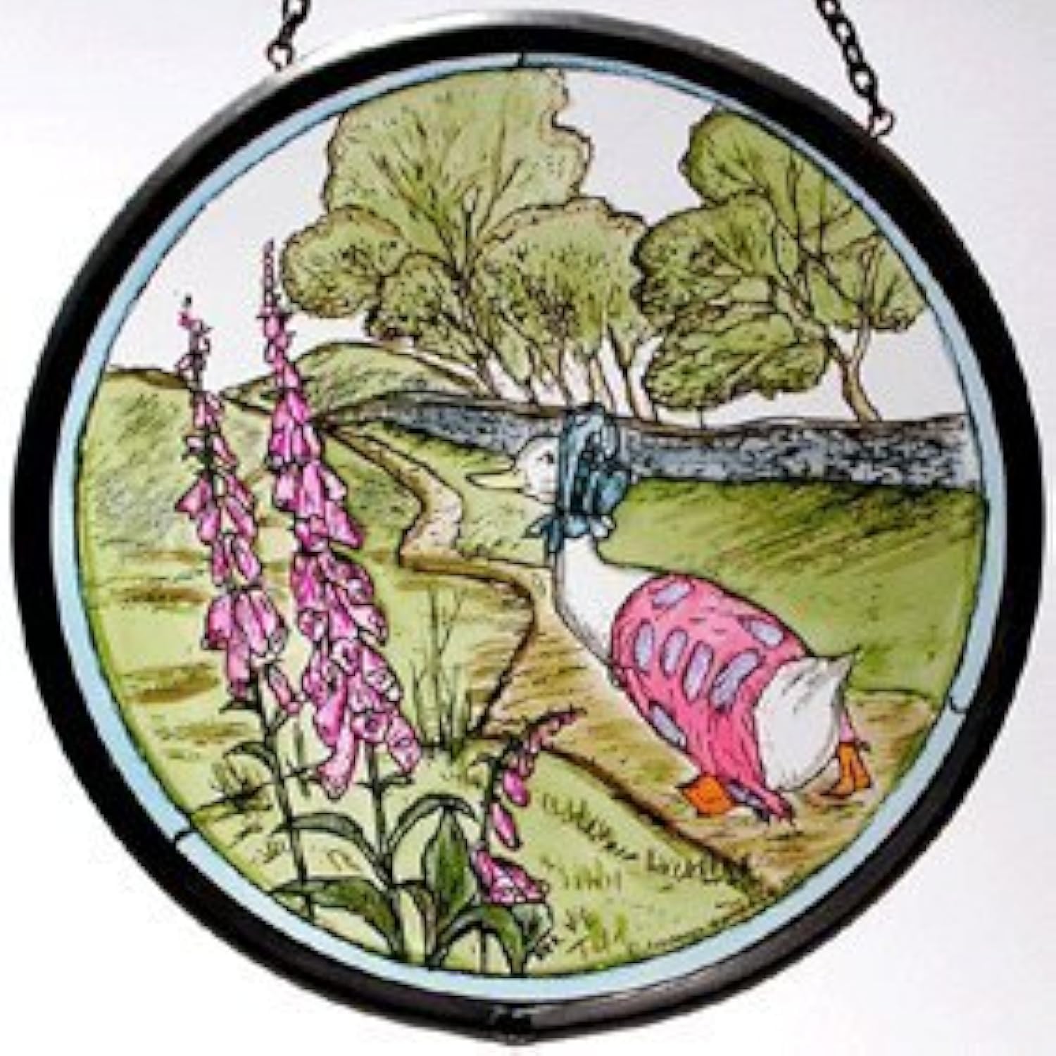 Jemima Puddleduck Stained Glass Sun Catcher - Beatrix Potter Decor for Windows