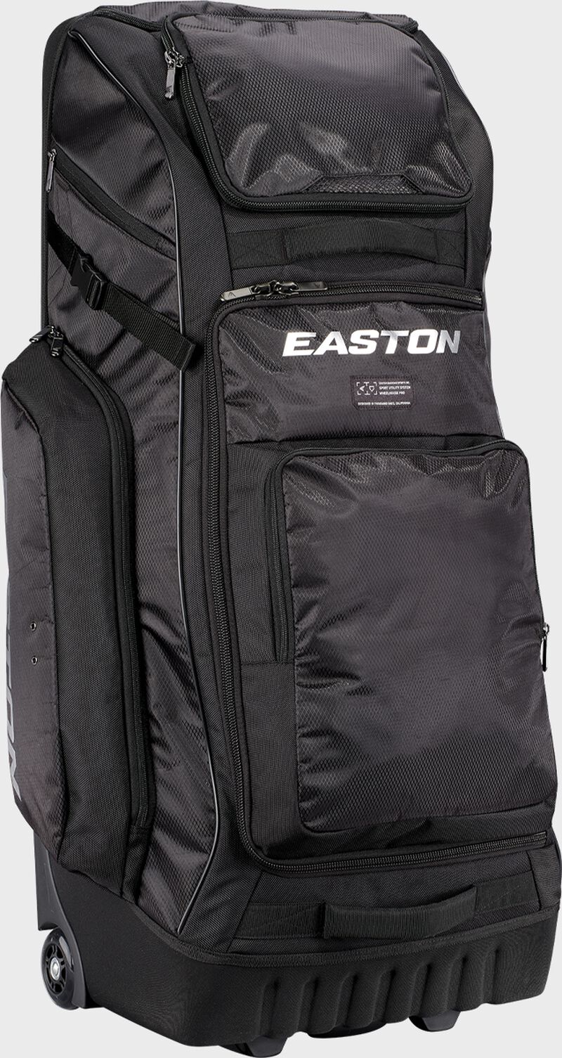 Easton Wheelhouse Pro Wheeled Bag - Black | Durable Rolling Baseball Equipment Bag for Travel & Games | Perfect for Baseball Players & Coaches
