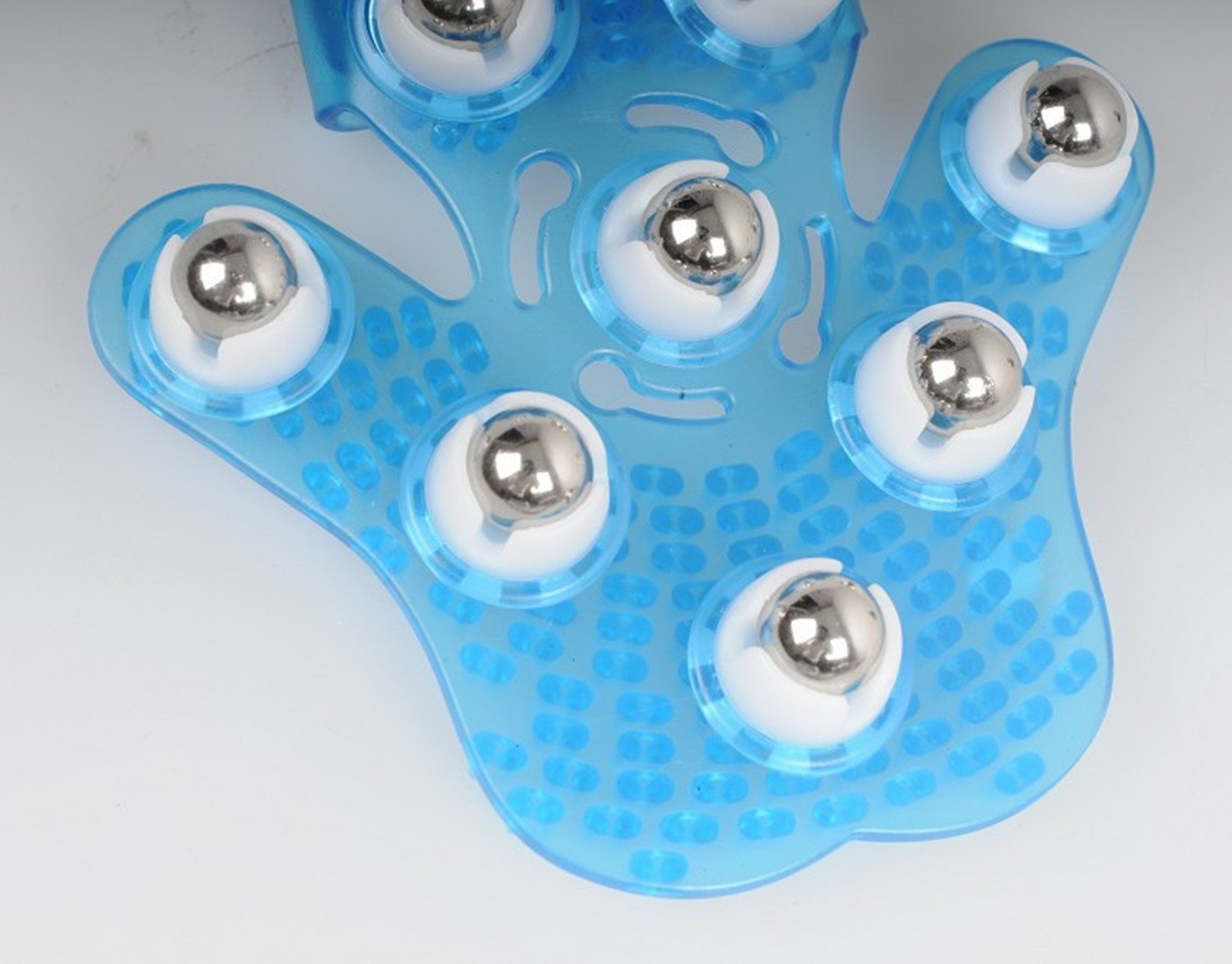 HiiBaby® Fuchsia Plastic 9 Metal Rolling Balls Manual Ball Roller Massager for Neck, Back & Shoulder Pain Relief - Stress Relief Body Massage Tool (Blue) - Perfect for Home, Office & Travel Use