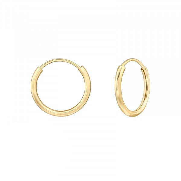 14K Gold Hoop Earrings for Women - Classic Dainty Huggie Hoops - Perfect for Everyday Wear, Parties & Gifts