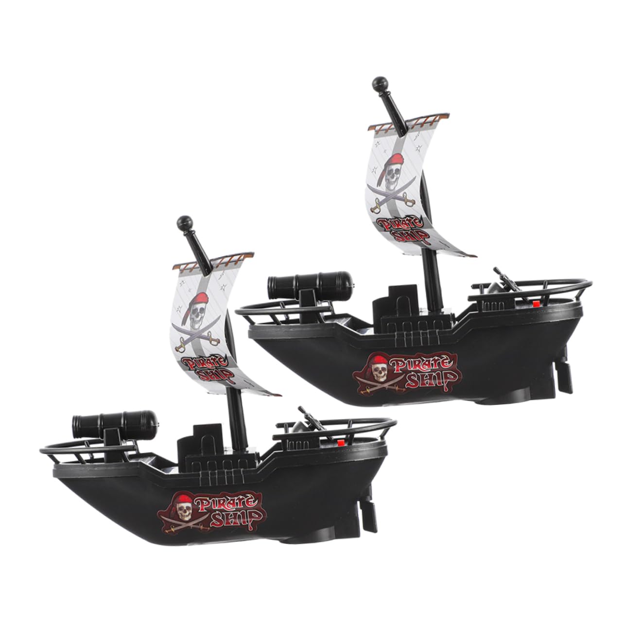 UPKOCH 8 Pack Electric Pirate Ship Toy Boats for Kids - Water Play, Pool & Beach Toys with Colorful LED Lights (AA Battery Powered) - Perfect for Outdoor Play, Birthday Gifts & Bathtime Fun