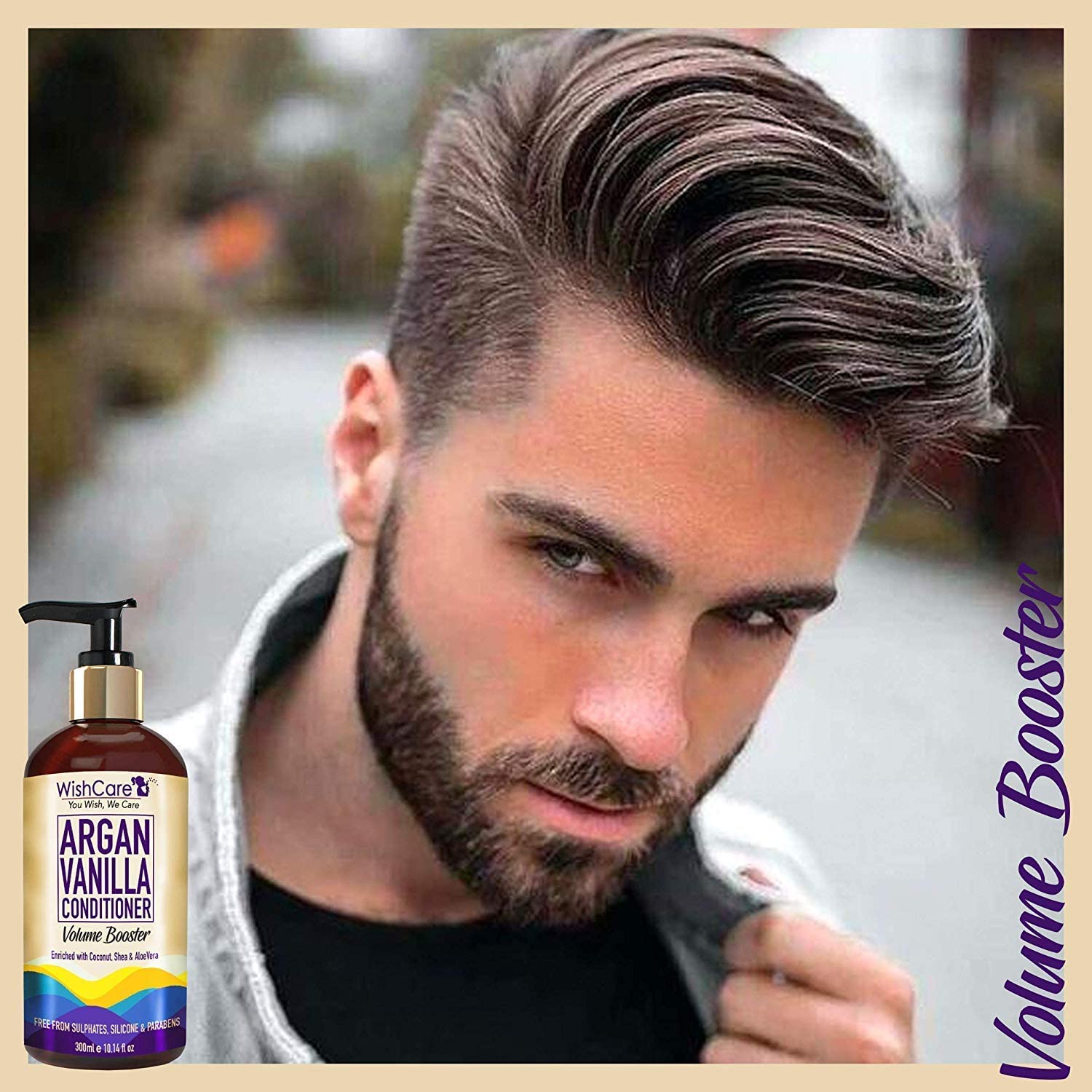 Argan Vanilla Hair Conditioner for Volume Boost - Paraben, Sulfate, Mineral Oil & Silicone Free - 300ml - Deep Hydration for Dry, Damaged Hair - Perfect for Daily Use & Salon Results at Home