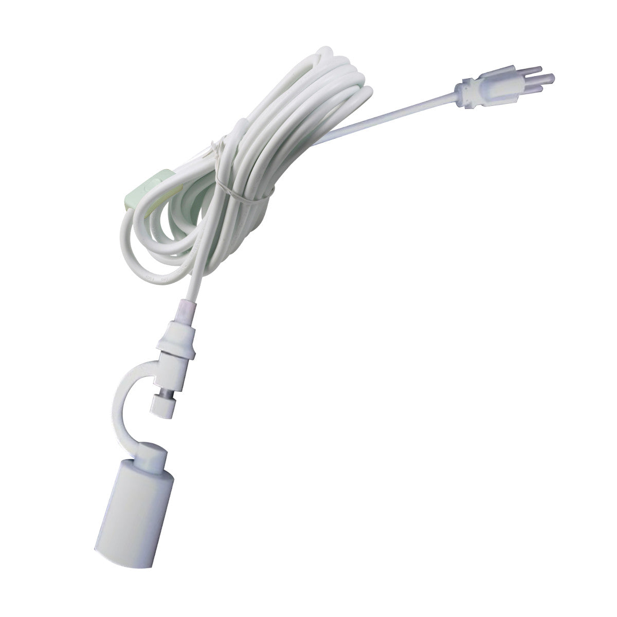 16W Plug-In Pendant Light with White Shade & Cord - Modern Hanging Light Fixture for Kitchen Island, Dining Room or Bedroom Decor