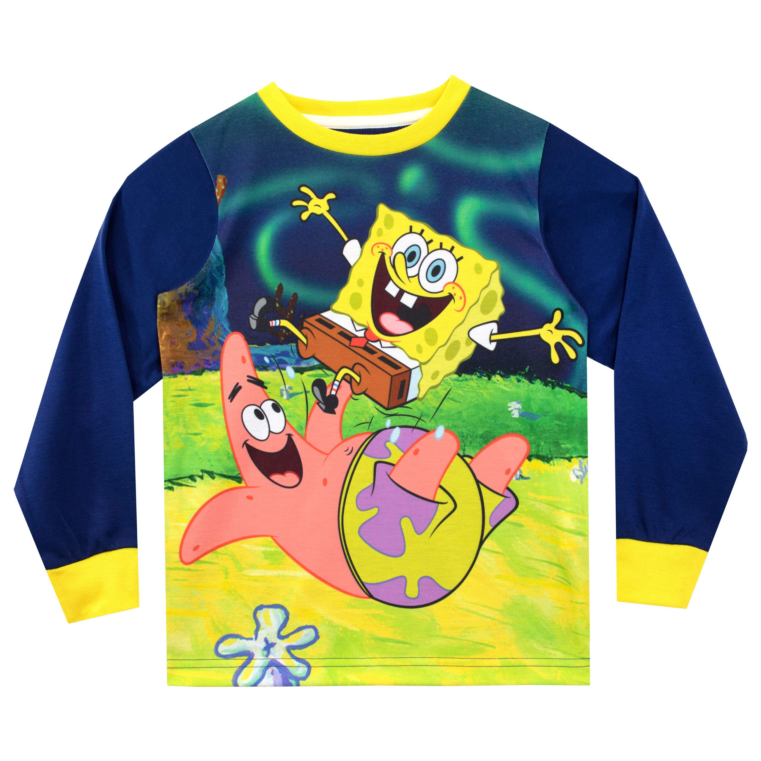 SpongeBob SquarePants Pajamas for Boys - Soft Cartoon Character Sleepwear Set - Perfect for Bedtime, Lounging & Kids Sleepovers