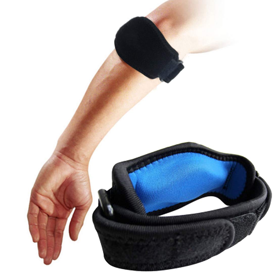 Tennis Elbow Brace with Compression Pad - Effective Pain Relief for Tennis, Weightlifting, Tendonitis & Golfer's Elbow - Adjustable Support for Men & Women (2 Pack) - Perfect for Sports, Gym & Daily Activities