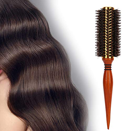 Professional Round Hair Brush for Curling & Straightening - Heat Resistant Wood Nylon Salon Hair Dryer Brush (#14) - Perfect for Salon Styling & Home Hair Care