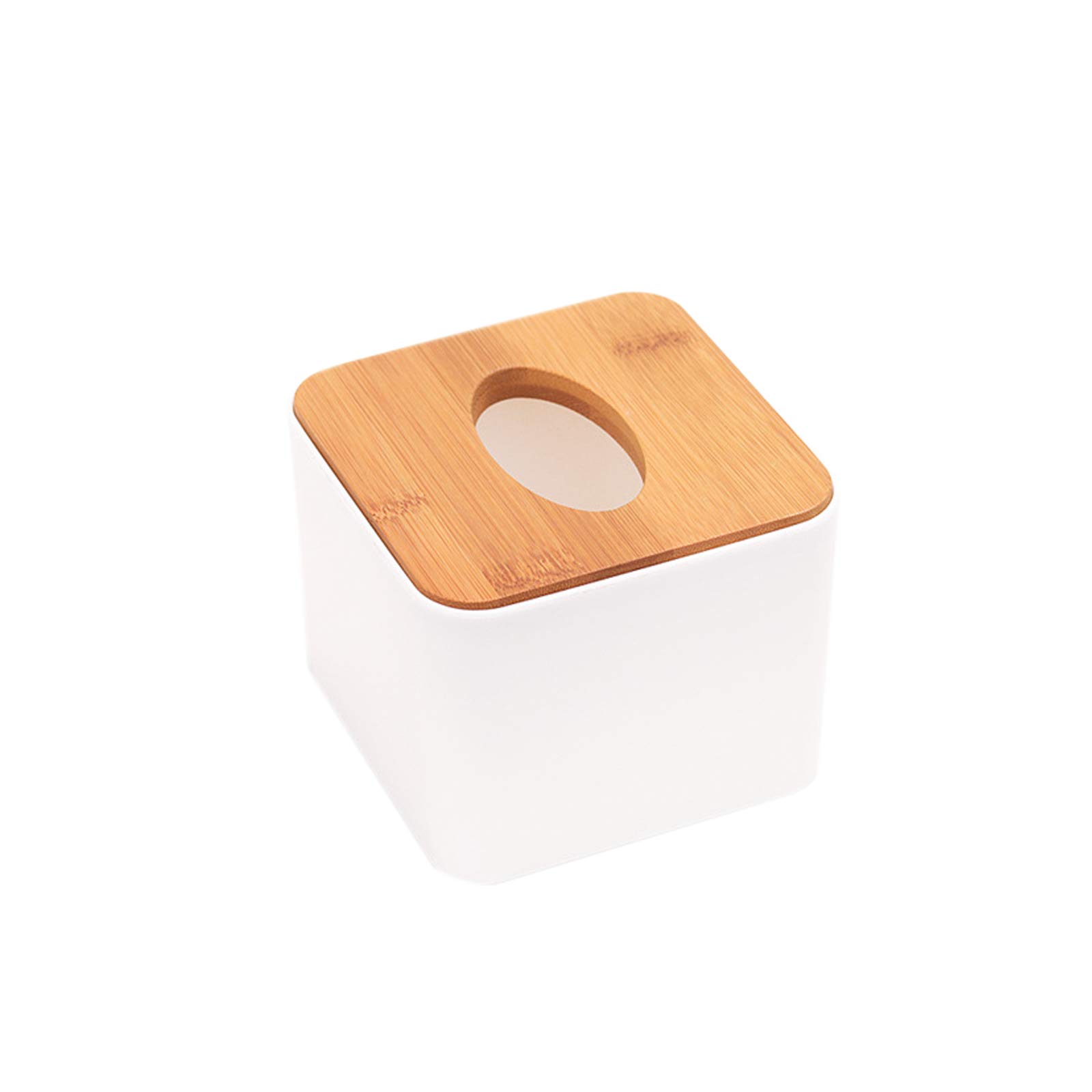 Modern Wooden Tissue Box Holder - Stylish Bathroom, Dining Table & Bedroom Storage Organizer - Decorative Napkin Box Cover for Home & Office (Cube Design) - Perfect for Living Room, Guest Bath & Kitchen Countertop Organization
