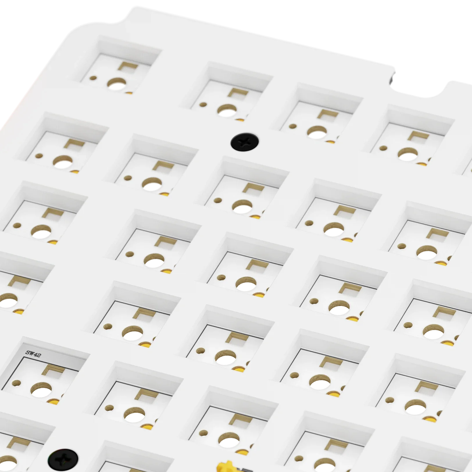 GMMK 3 Mechanical Keyboard Switch Plate - 75% FR4 White ISO Layout for Custom Gaming & Typing | Perfect for PC, Mac & Office Workstations