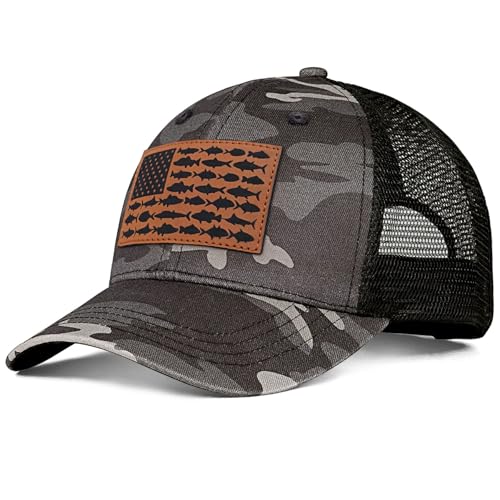 03.leather Fish-camo Black