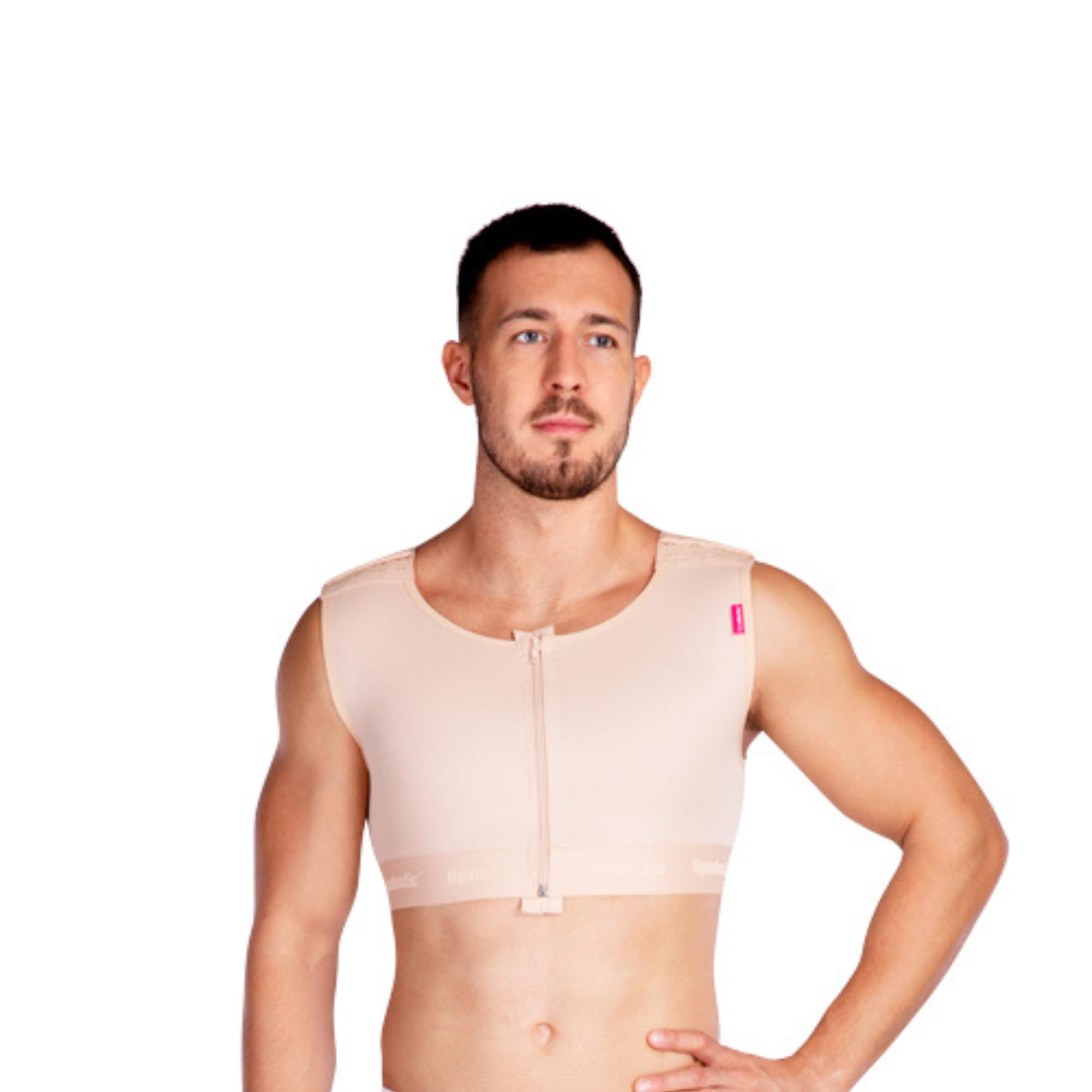 LIPOELASTIC MTmS Comfort - Gynecomastia Compression Vest for Men | Post-Surgery & Daily Wear | Breathable & Supportive Chest Binder for Workouts, Running & Everyday Activities