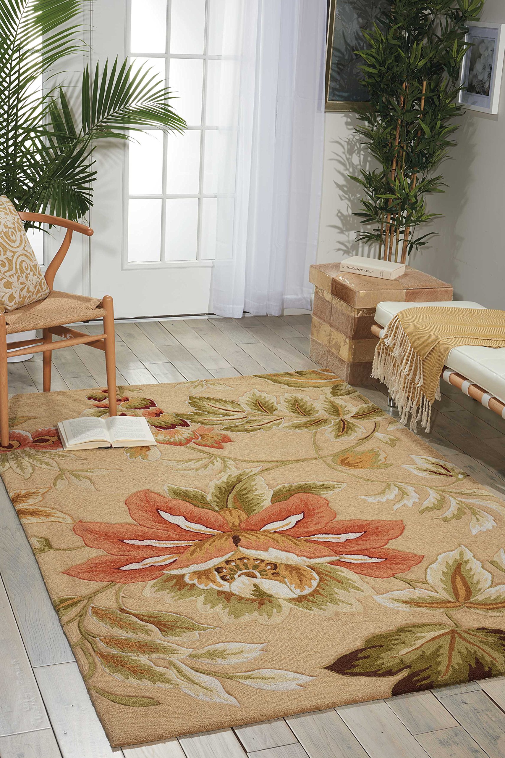 Nourison Fantasy Beige Rectangle Area Rug 2'6