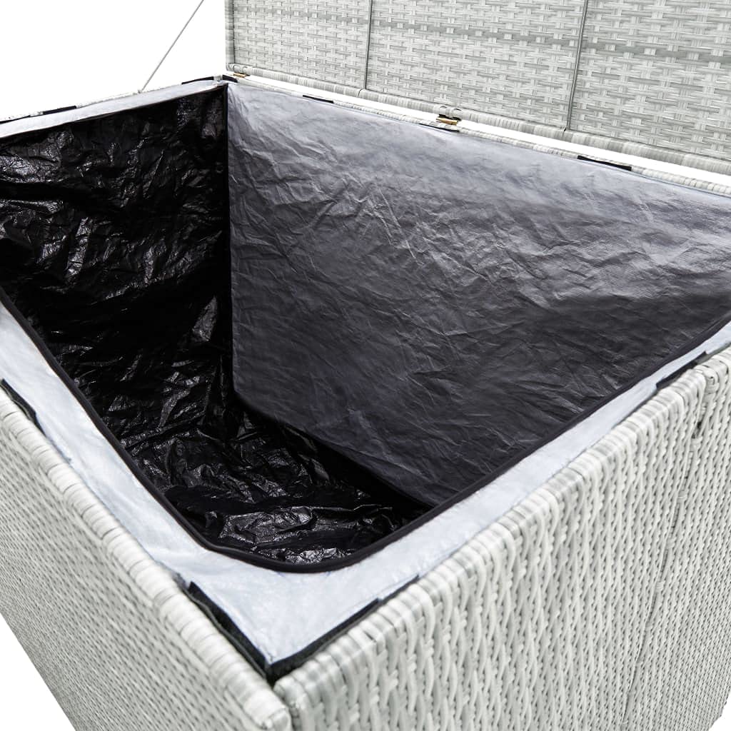 All-Weather Wicker Garden Storage Box with Lid - 59.1