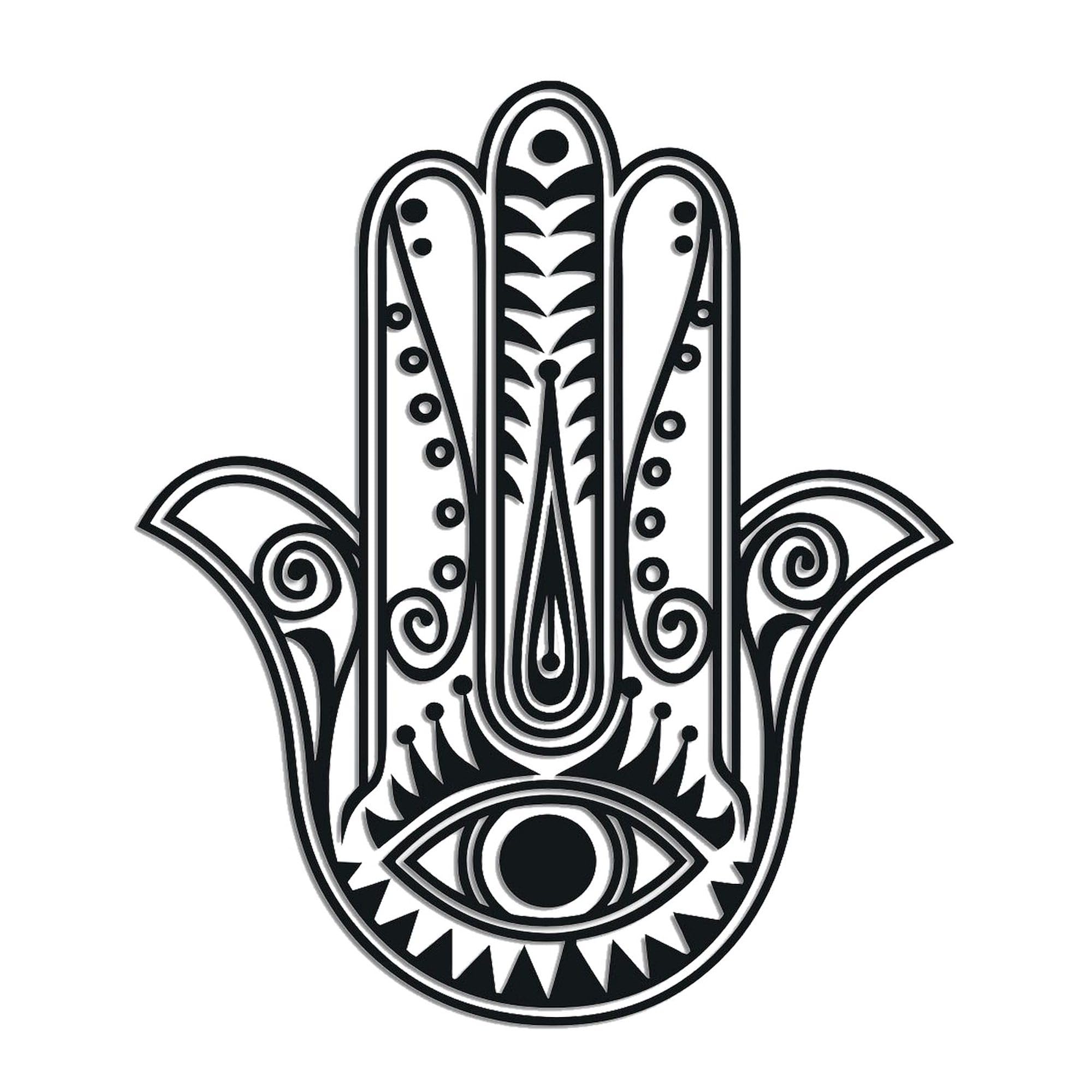 Hamsa Hand Sticker - Square Bumper Sticker & Car Decal for Cars, Laptops, Windows | Spiritual Protection & Good Luck Charm | CafePress Brand