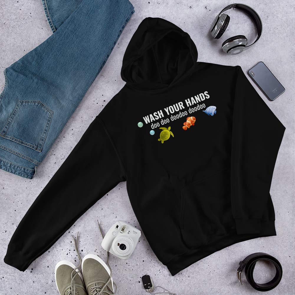 Quarantine Gifts for Friends - Social Distancing Apparel - Funny Wash Your Hands Hoodie Sweatshirt - Perfect for Pandemic Safety & Stay at Home Comfort