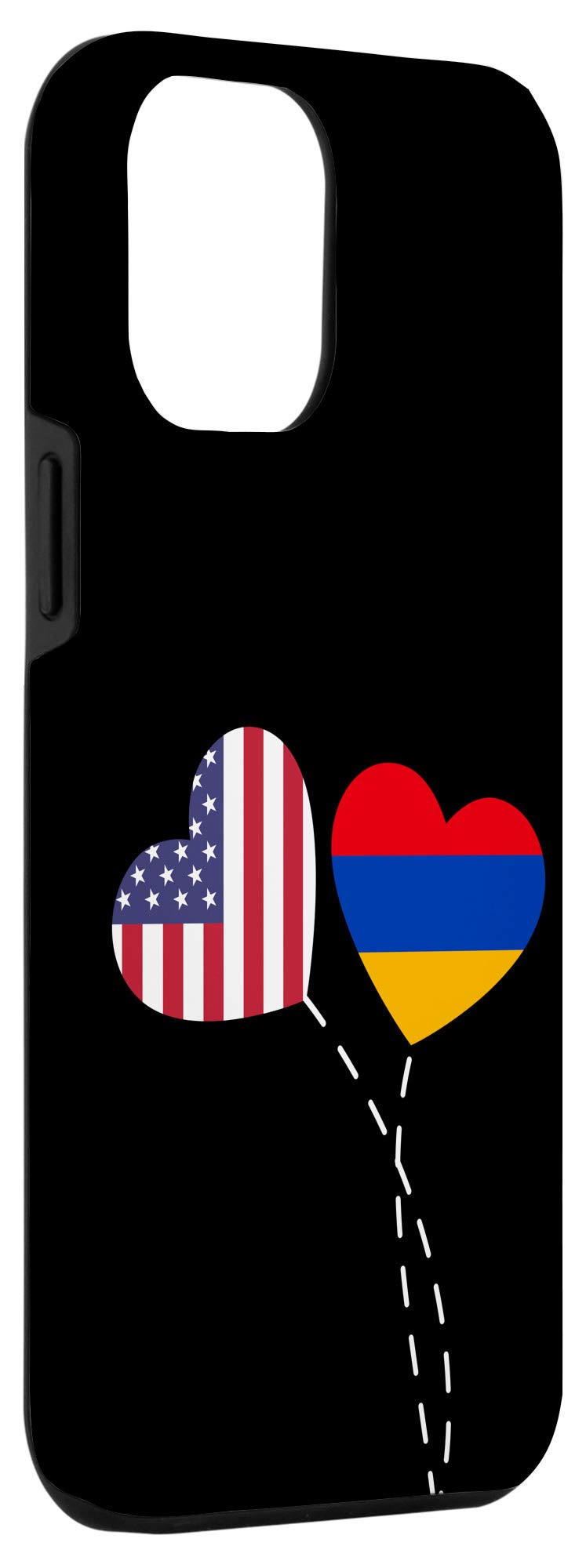 iPhone 12 Pro Max Case - Armenian Flag & USA Heart Design | Premium Protective Cover for Armenian Americans | Perfect for Daily Use, Travel & Showing Cultural Pride