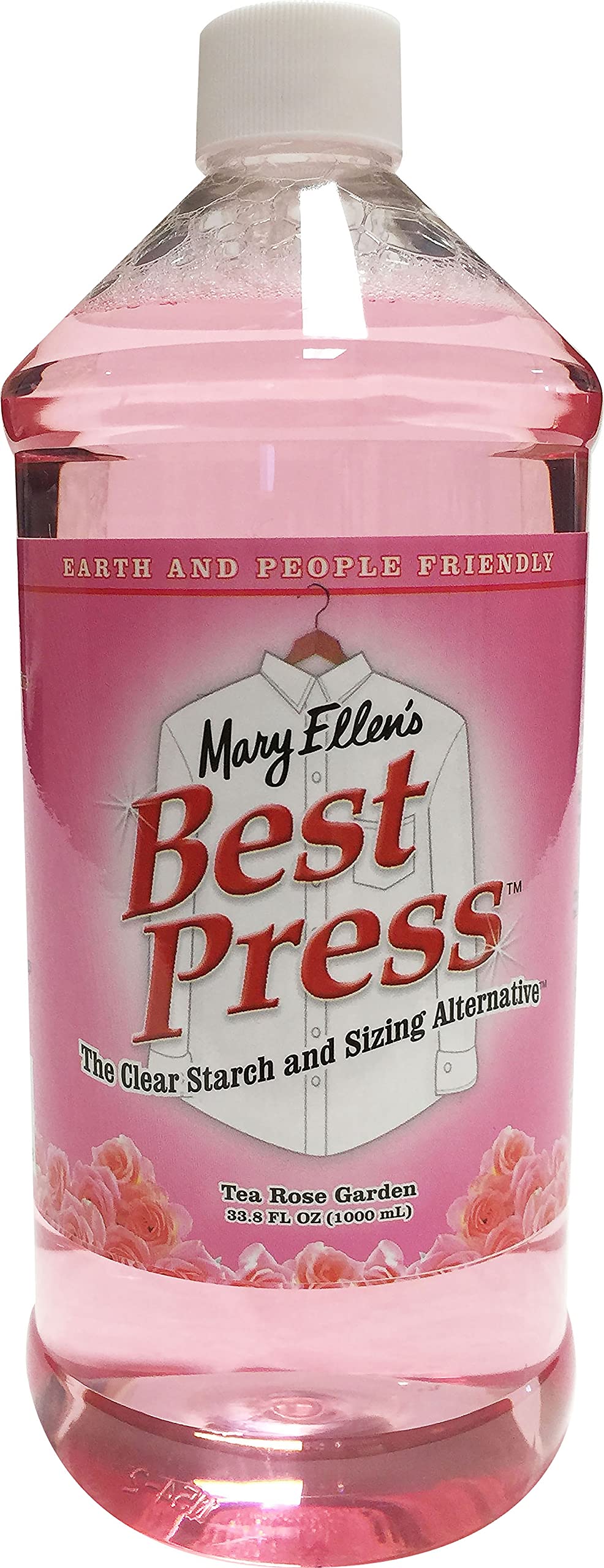 Mary Ellen's Best Press Refills 33.8 oz - Tea Rose Garden Scented Starch Spray for Ironing & Fabric Care - Perfect for Laundry, Quilting, and Sewing Projects