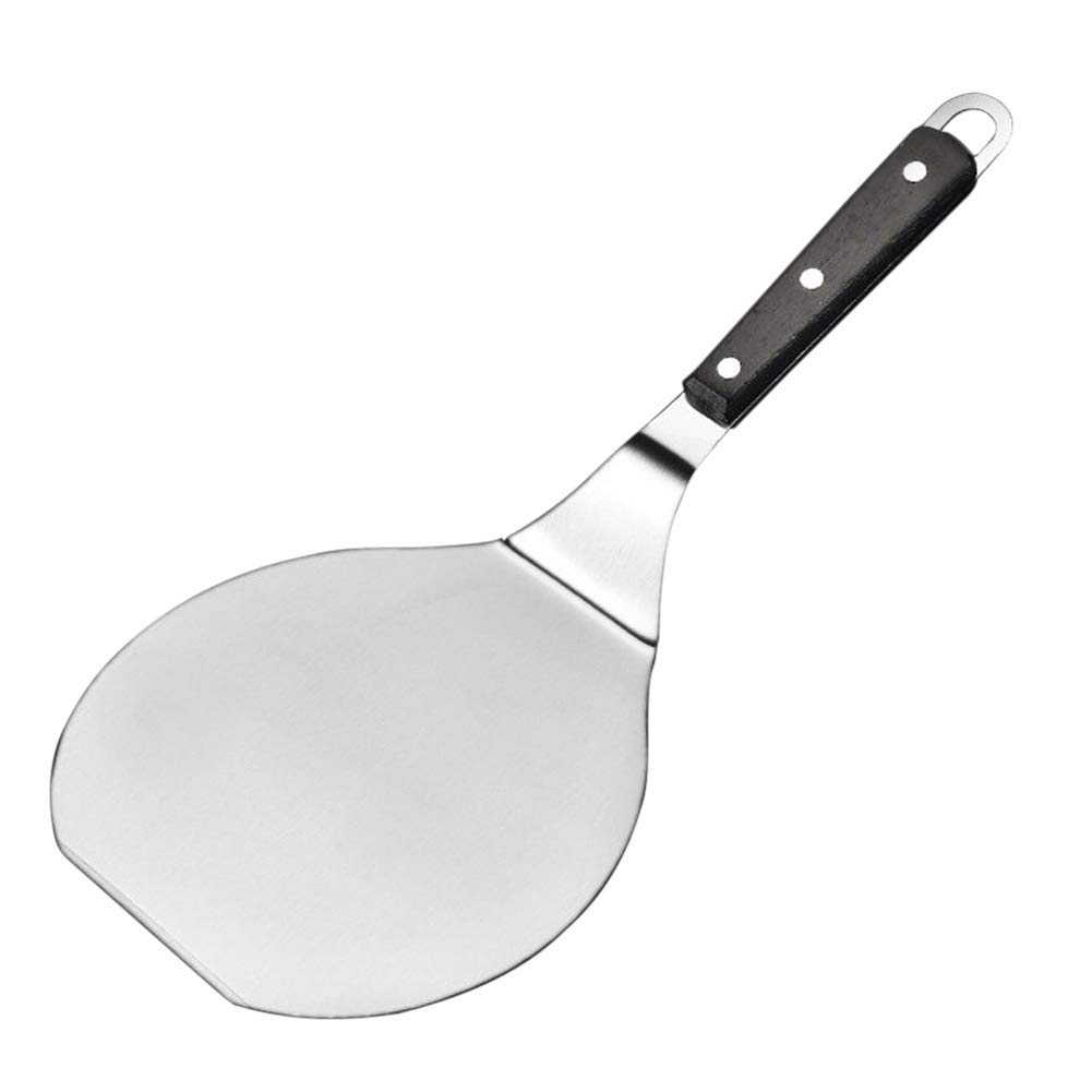 3DSLL0 Stainless Steel Pizza Peel & Cake Lifter – Round Baking Paddle with Handle for Pizzas, Cakes, Bread – Perfect for Pizza Stone Oven, Grill & Home Baking