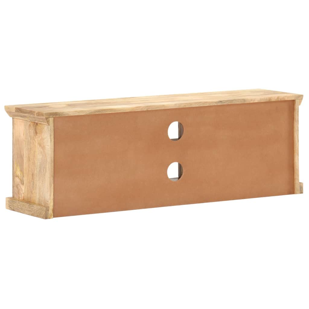 Retro Solid Mango Wood TV Stand with Steel Doors - Modern TV Unit Entertainment Center for Living Room & Bedroom - Stylish Sideboard Console for Home Theater Setup & Media Storage