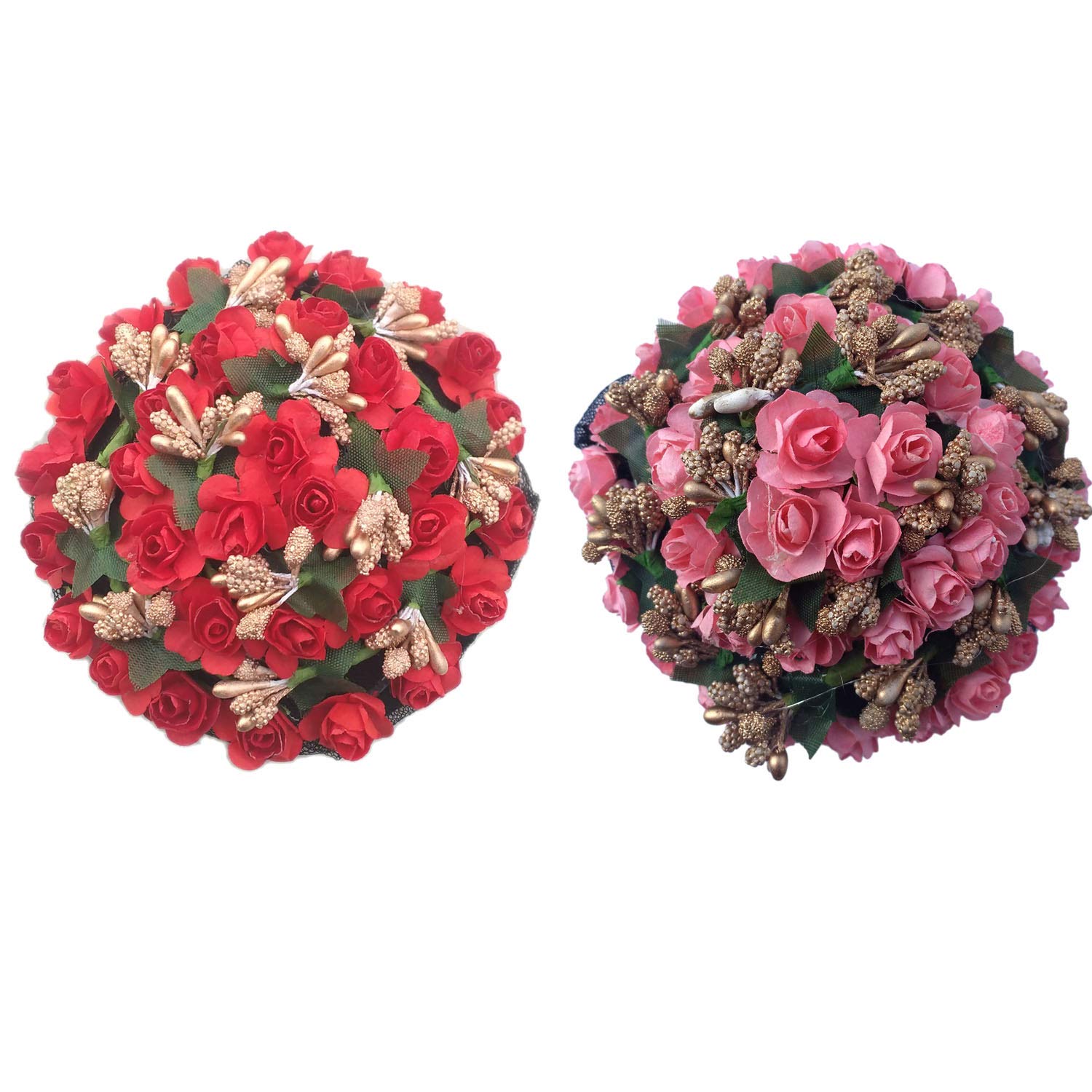 GuruEmbellish Bridal Bun Maker Set - Wedding Hair Accessories with Flower Gajra & Juda Decorations for Brides | Perfect for Weddings, Parties & Special Occasions