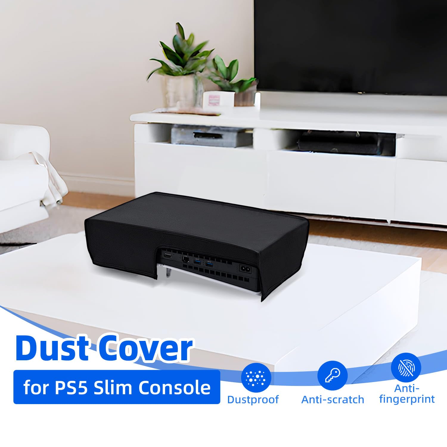 Mcbazel Waterproof Dustproof Protective Cover Case for PS5 Slim Console - Not Compatible with PS5/PS5 Pro - Perfect for Gaming Setup & Travel Protection