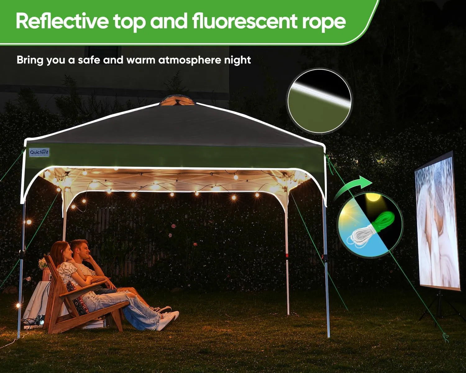 10' x 10' Pop Up Canopy Tent - Easy One Person Setup, Instant Shelter for Outdoor Events, Camping, Beach Parties, and Farmers Markets