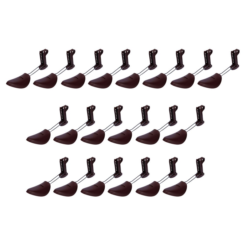 10 Pairs Women's Adjustable Plastic Shoe Stretchers & Organizers - Spring-Loaded Shoe Tree for Boots, Sneakers & High Heels - Dark Purple (Perfect for Closet Organization & Shoe Care)