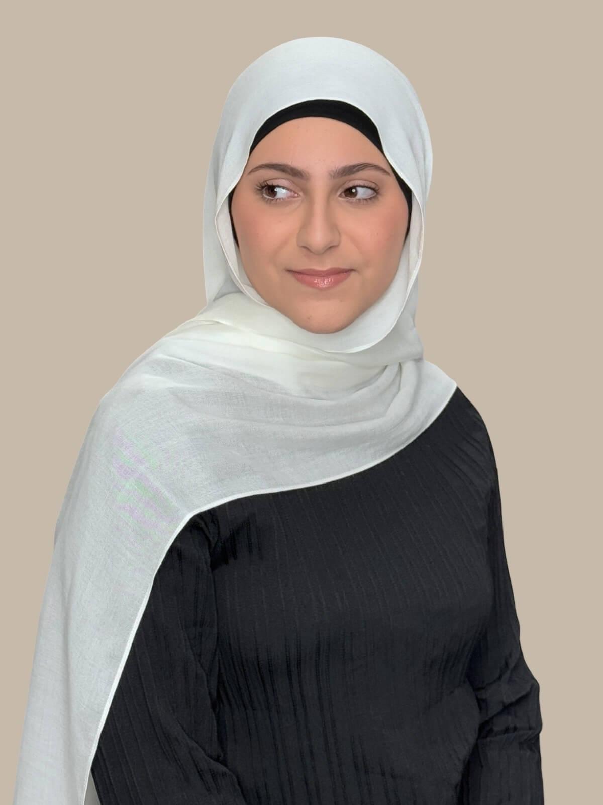 Stylish Cotton Modal Hijab Scarf for Women - Soft & Breathable Head Covering - Perfect for Daily Wear, Prayer, and Fashion Outfits