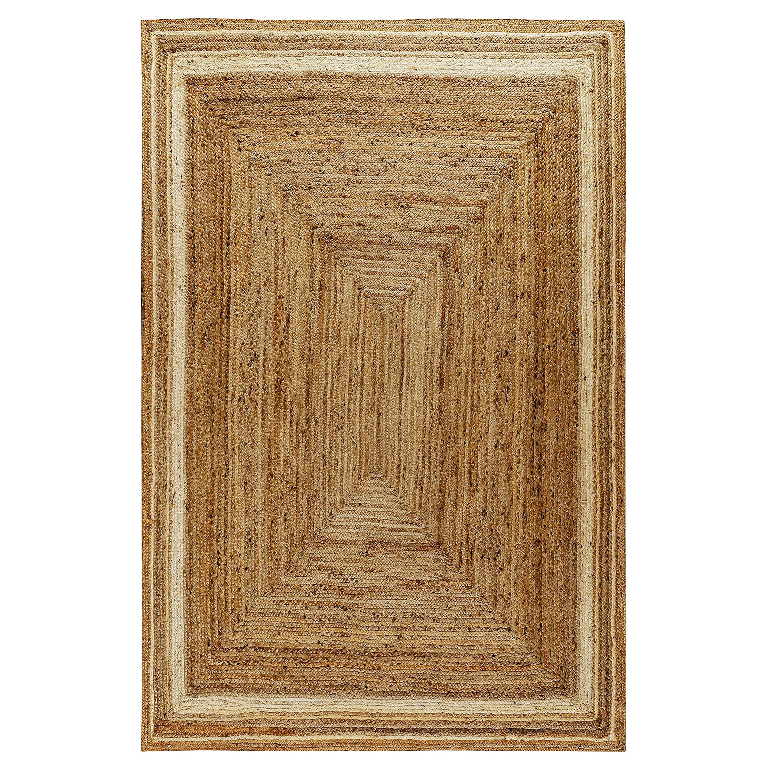 Flash Furniture Prima Natural Fiber Jute Area Rug 8' x 10' - Braided Indoor Jute Rug for Living Room, Bedroom & Office - Eco-Friendly Home Decor