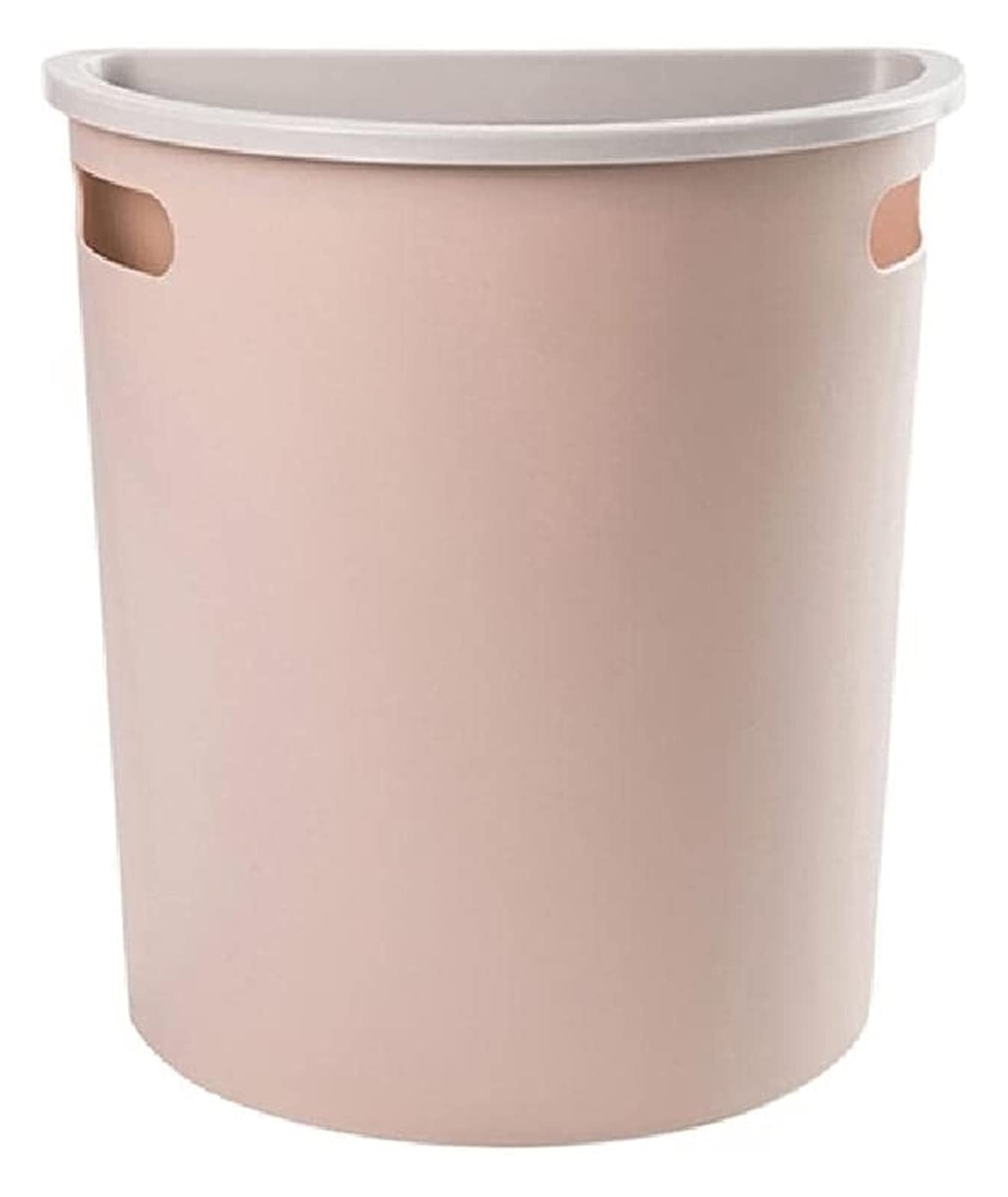 Hanging Trash Can for Kitchen Cabinet - Half Cylinder Wall Mounted Waste Bin, Household Storage Box, Coffee Color - Perfect for Small Spaces, Under Sink, Bathroom, or Office Desk Organization