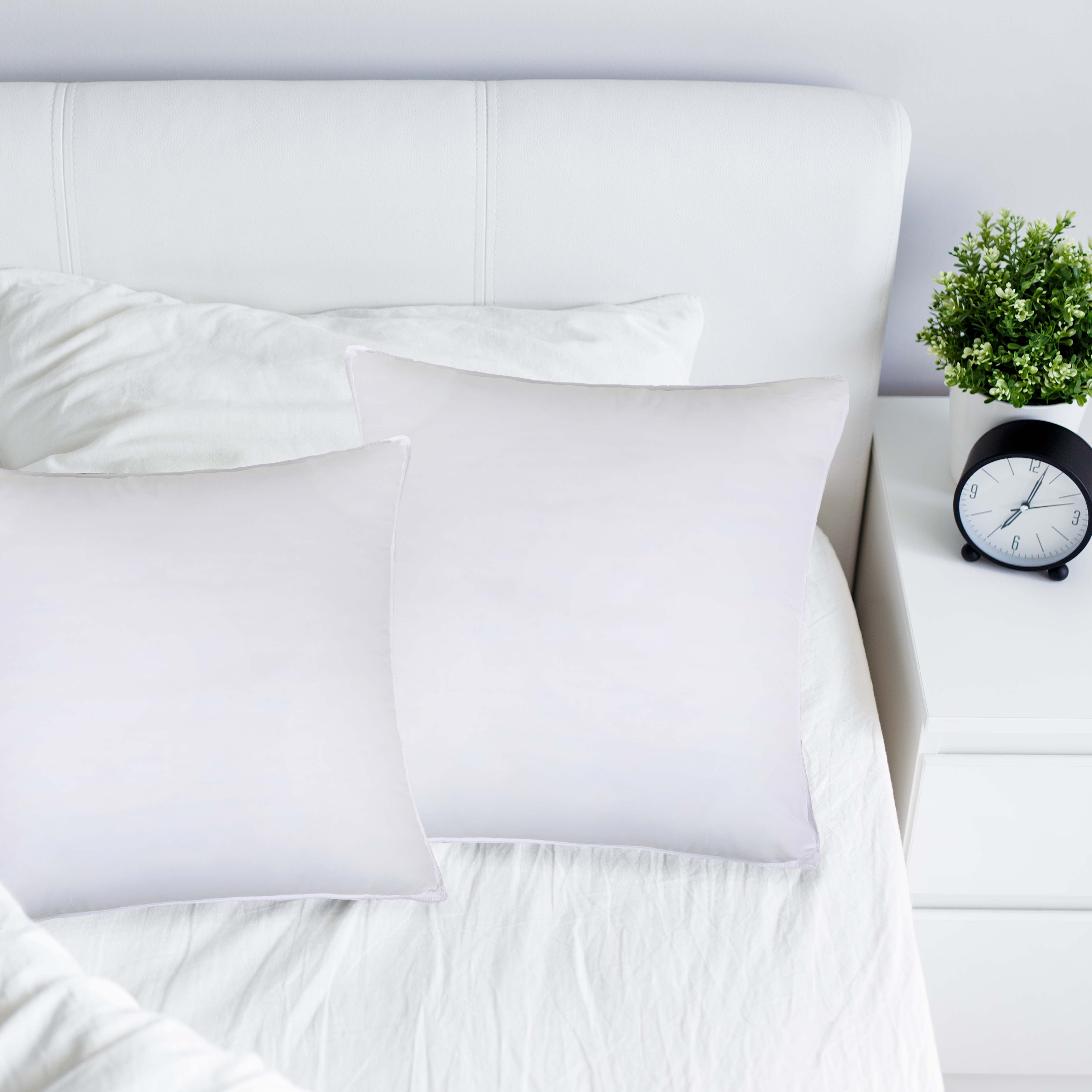 Premium Down Alternative Brushed Microfiber Euro Pillow Set - Hypoallergenic & Ultra Soft (Set of 2 or 4) - Perfect for Bedroom Decor, Guest Rooms & Cozy Reading Nooks
