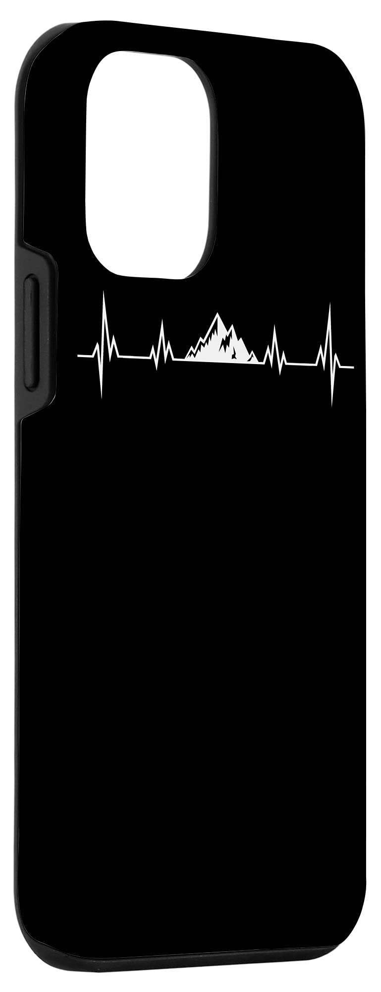 iPhone 12 Mini Protective Case with Heartbeat Mountains Design - Durable Phone Cover for Hiking, Climbing & Outdoor Adventures