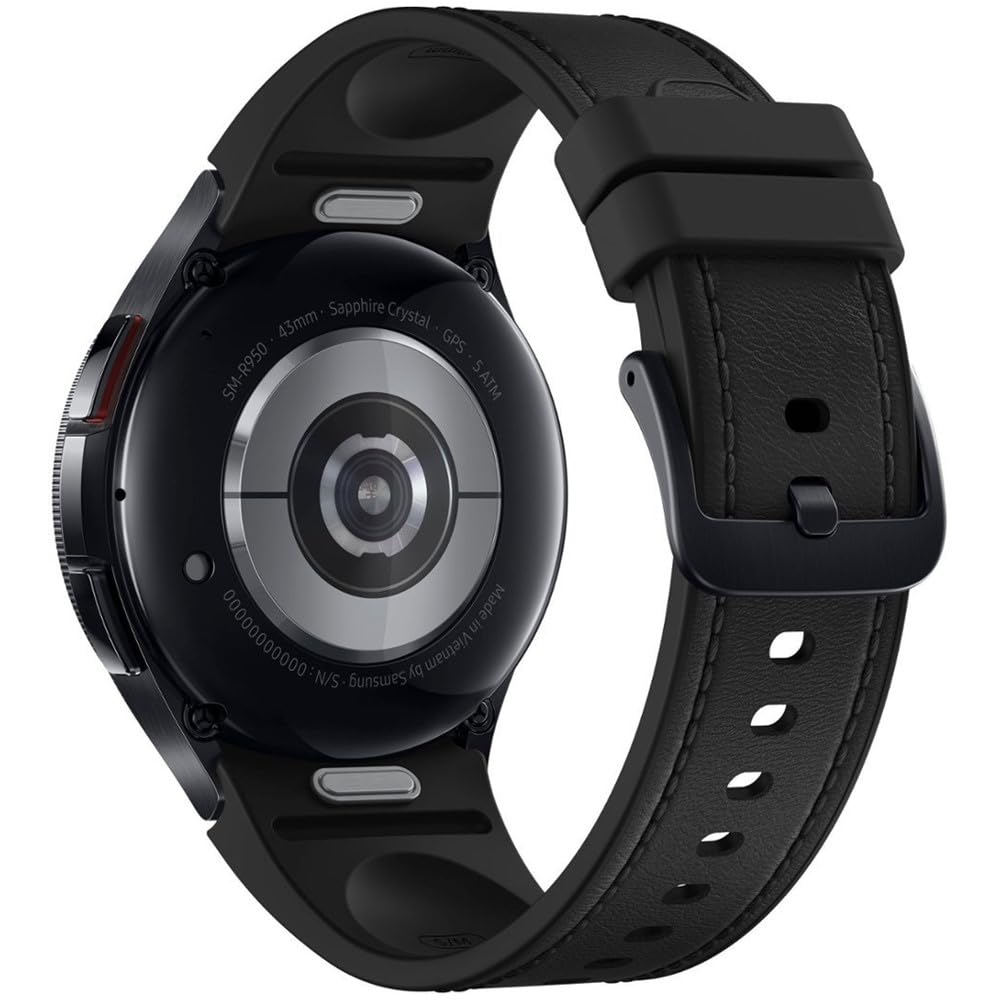 SAMSUNG Galaxy Watch 6 Classic 43mm Stainless Steel Smartwatch - Fitness Tracker, Heart Rate Monitor, BIA Sensor, Bluetooth - Black (Renewed) | Perfect for Workouts, Running & Daily Activity Tracking