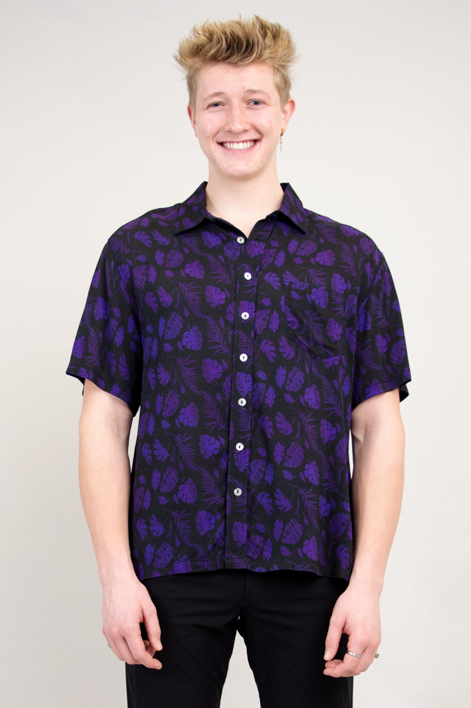 Dino Shirt for Men & Women | Royale Monstera Graphic Tee | Soft Woven Bamboo Fabric | Perfect for Casual Wear, Dinosaur Theme Parties & Gifts