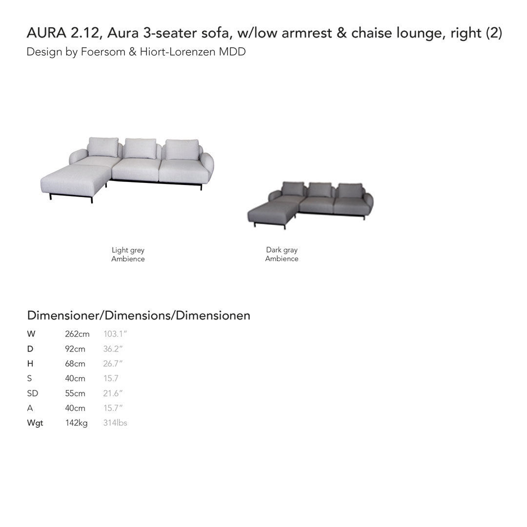 Pre-Configured Aura Sofa Set - Easy 1-Piece Setup for Living Room, Lounge & Home Decor