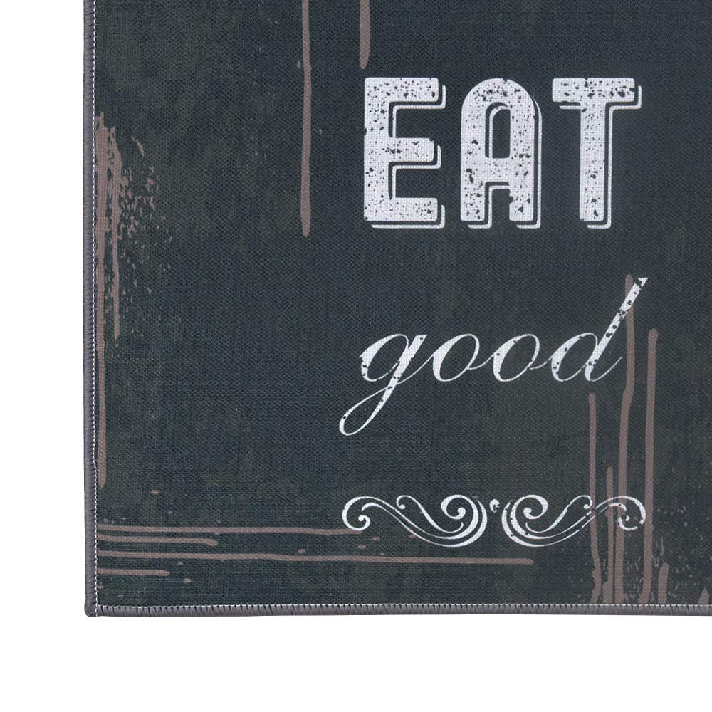 Non-Slip Kitchen Rug Set - 2 Piece TPR Backing Anti-Slip Mats for Doorway, Bathroom & High Traffic Areas (17