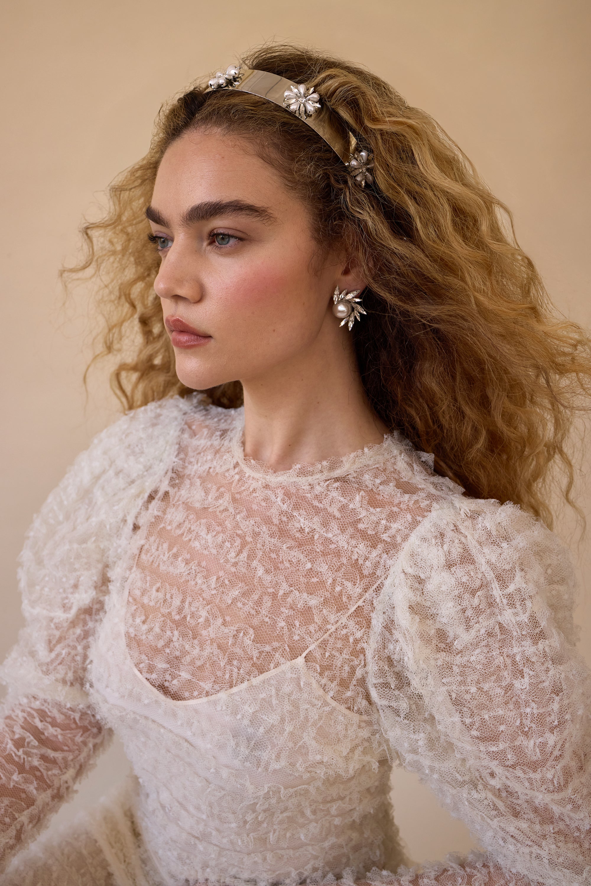 Elegant Pearl and Crystal Liv Petite Headband for Women - Perfect for Weddings, Parties & Special Occasions