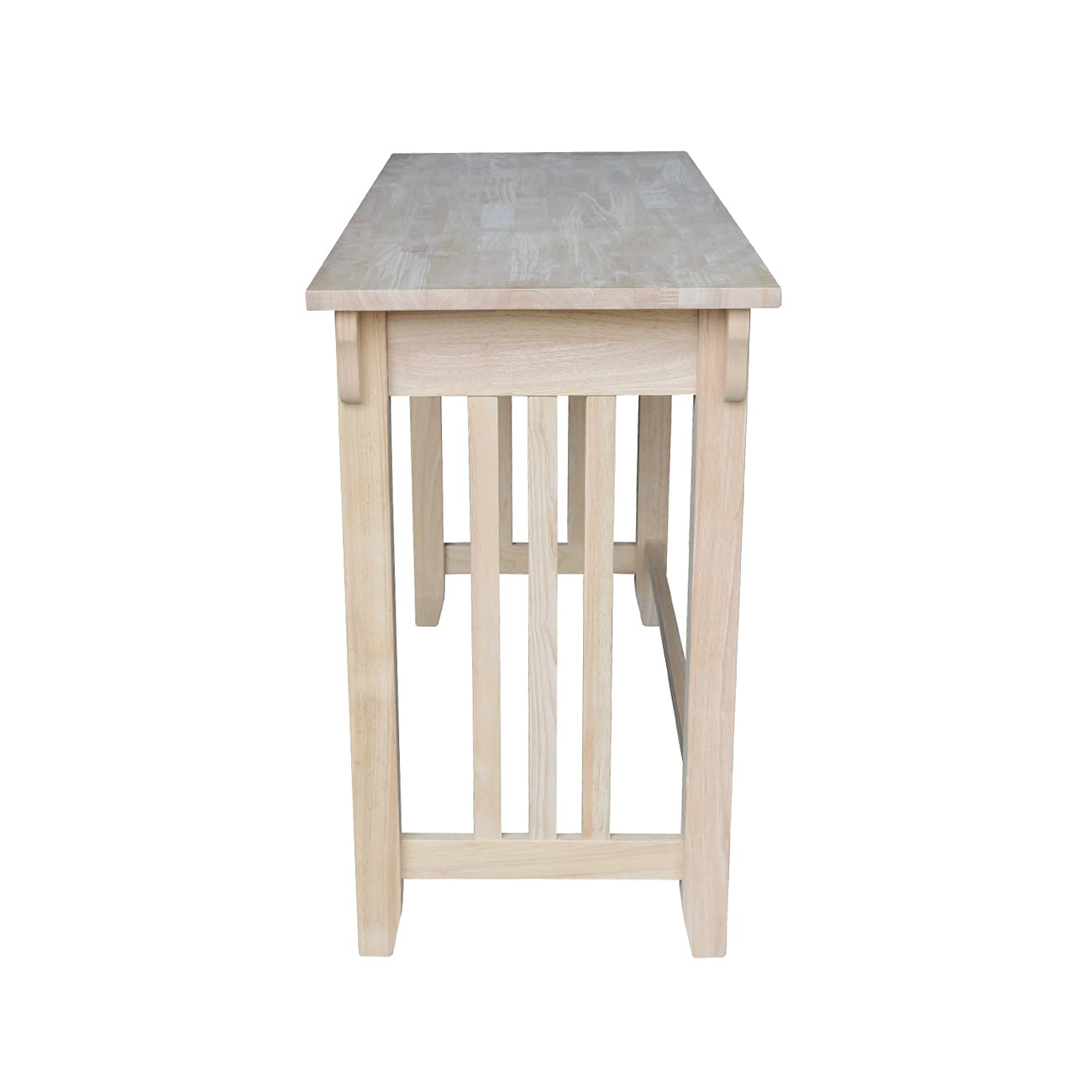 IC International Concepts Mission Drawer Desk, Unfinished Wood Writing Table - Home Office Furniture for Study, Work & Crafting