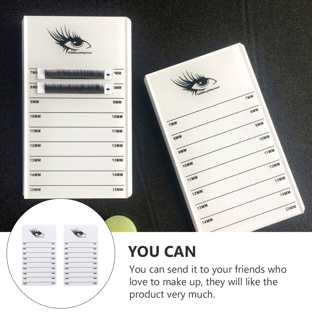 Beaupretty 2 Pcs False Eyelash Scale Plate - Professional Eyelash Extension Stand & Display Board for Lash Artists - Double Row Lash Grafting Tool for Salon & Home Use - Perfect for Eyelash Extension Practice & Beauty Salon Supplies
