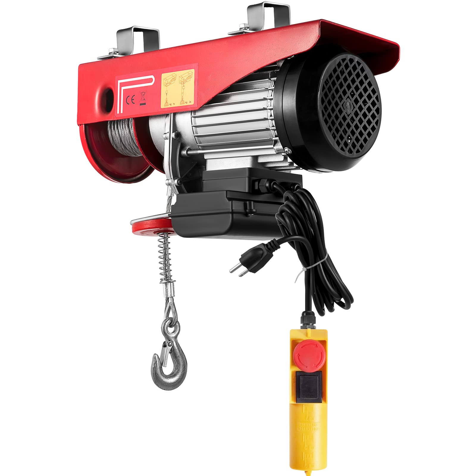 VEVOR 1320LBS Electric Hoist Winch with 14ft Remote Control - 110V Lifting Equipment for Factories, Warehouses & Construction Sites - Perfect for Heavy Load Lifting, Mining Operations and Industrial Use