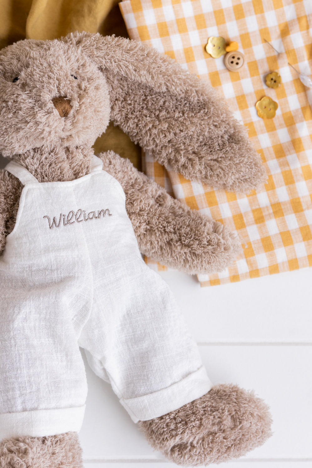 Personalized Mr Honey Bunny White Plush Stuffed Animal - Cute Bunny Toy Gift for Kids, Valentine's Day & Easter Decorations - Perfect for Nursery, Birthday Parties and Gift Giving