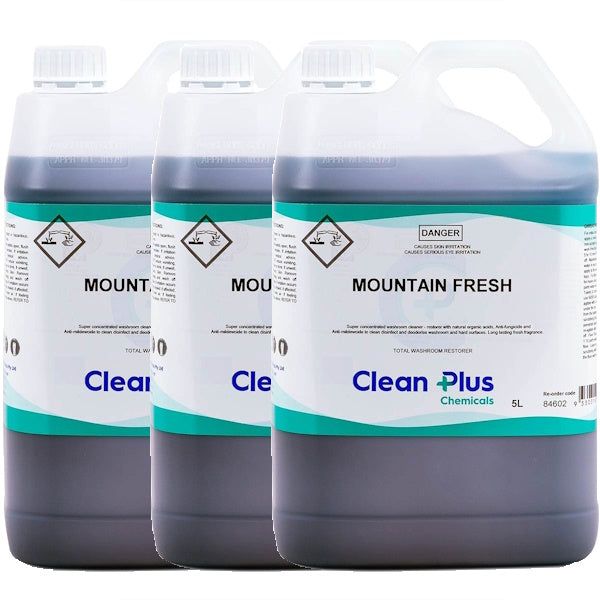 Clean Plus Mountain Fresh Heavy Duty Bathroom Cleaner | Powerful Toilet & Tile Cleaner | Eliminates Stains & Odors | Ideal for Bathrooms, Showers & Sinks