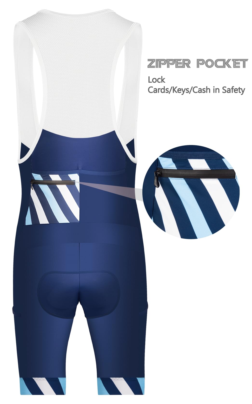 CEROTIPOLAR Men's Cycling Bib Shorts with Long Padding, UPF50+ Sun Protection - Perfect for Road Biking, Mountain Biking & Indoor Training