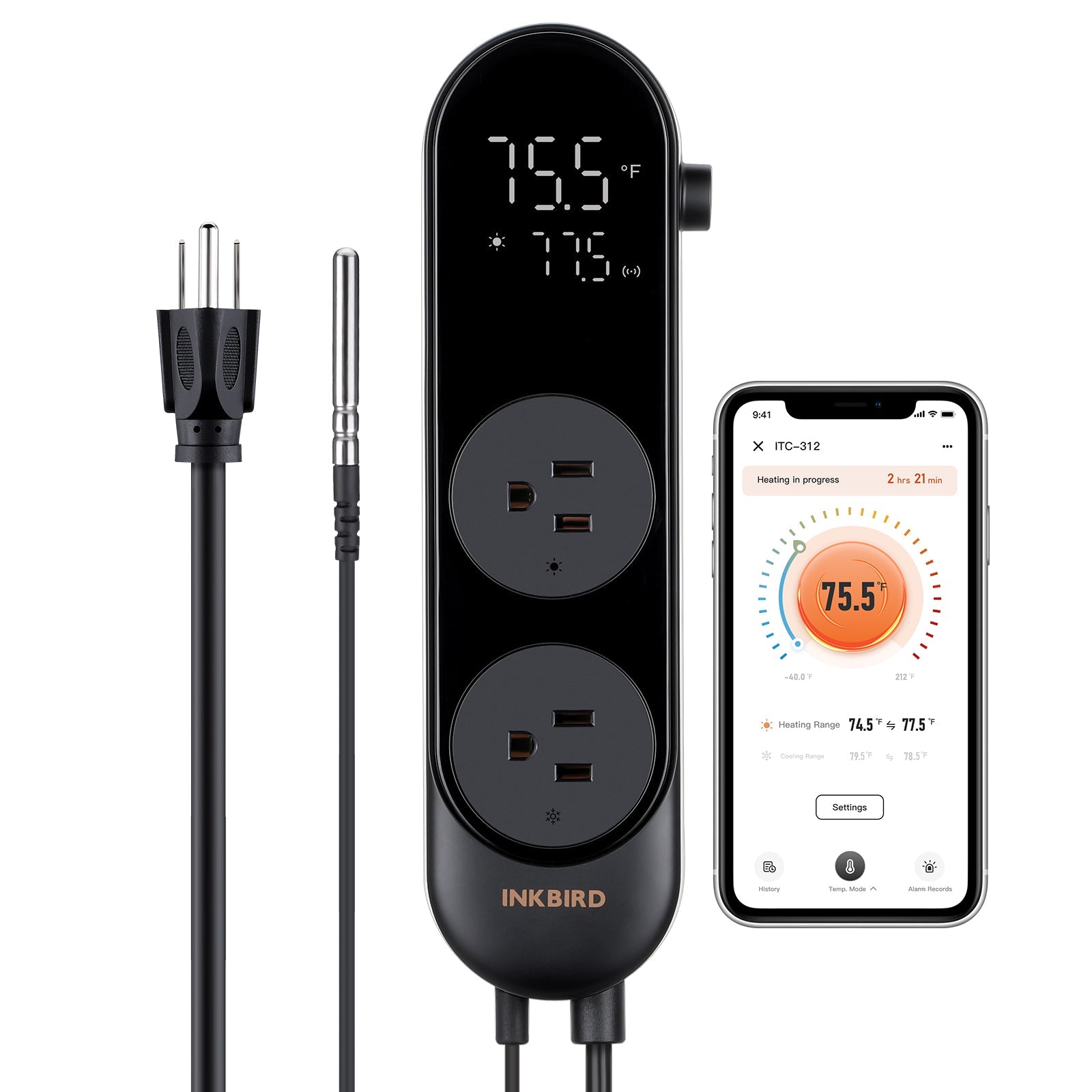 ITC-312 Digital Temperature Controller - Precise Thermostat for Home Brewing, Aquariums & Reptile Tanks | Easy-to-Use PID Control for DIY Projects & Scientific Experiments