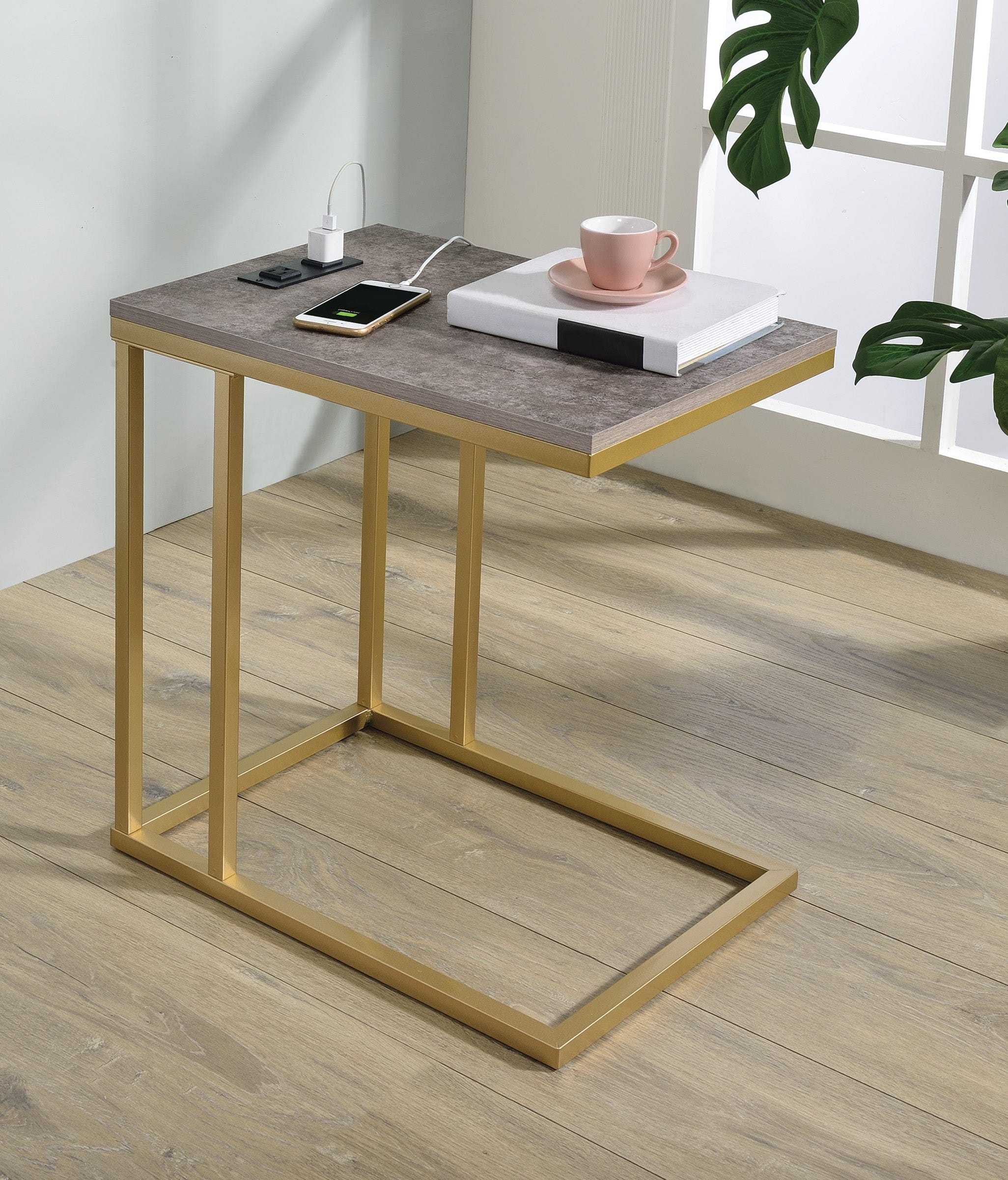 Office Star Norwich C Table - Adjustable Side Table for Office, Living Room & Bedroom - Compact & Durable Design for Laptops, Drinks & Books