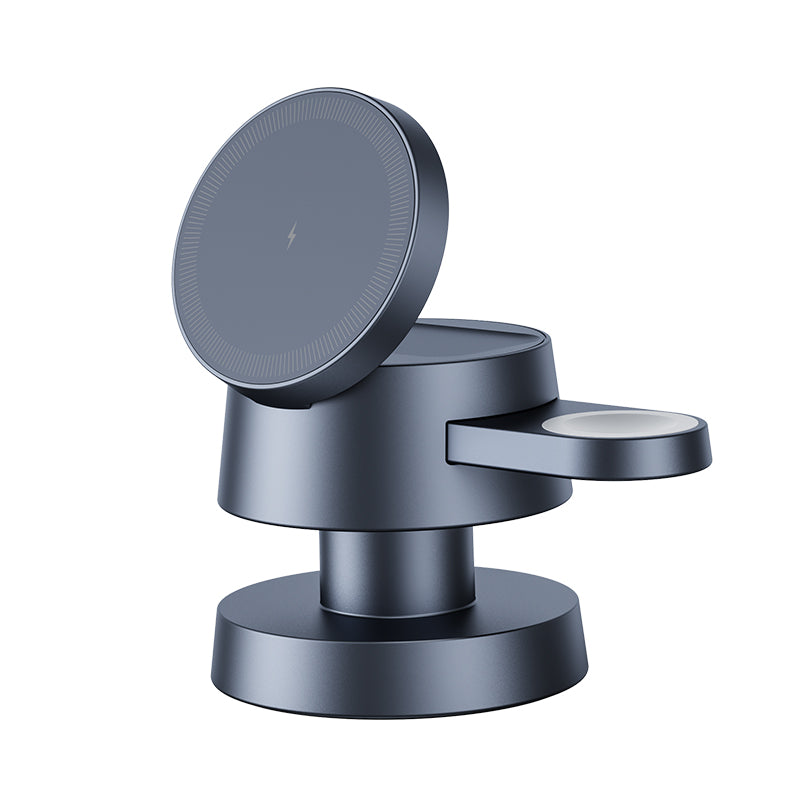 4-in-1 Wireless Charging Station with Mushroom Night Light - Fast Qi Charger for iPhone, Samsung, AirPods - Perfect for Bedroom, Office & Nightstand Decor