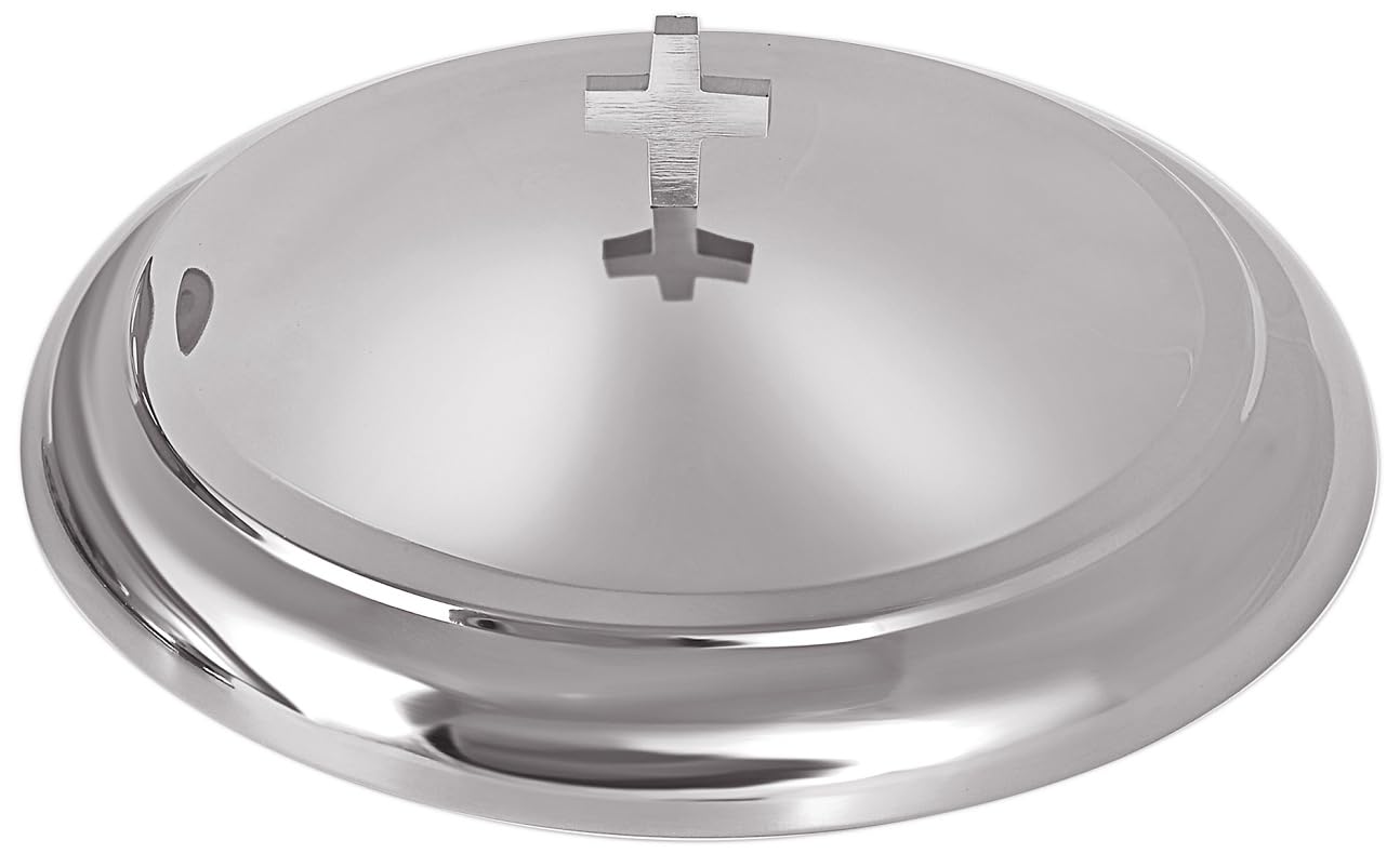 5-Piece Stainless Steel Communion Tray Set with Lid - Mirror Finish Church Supplies for Holy Wine Serving | Perfect for Catholic, Lutheran & Episcopal Communion Services